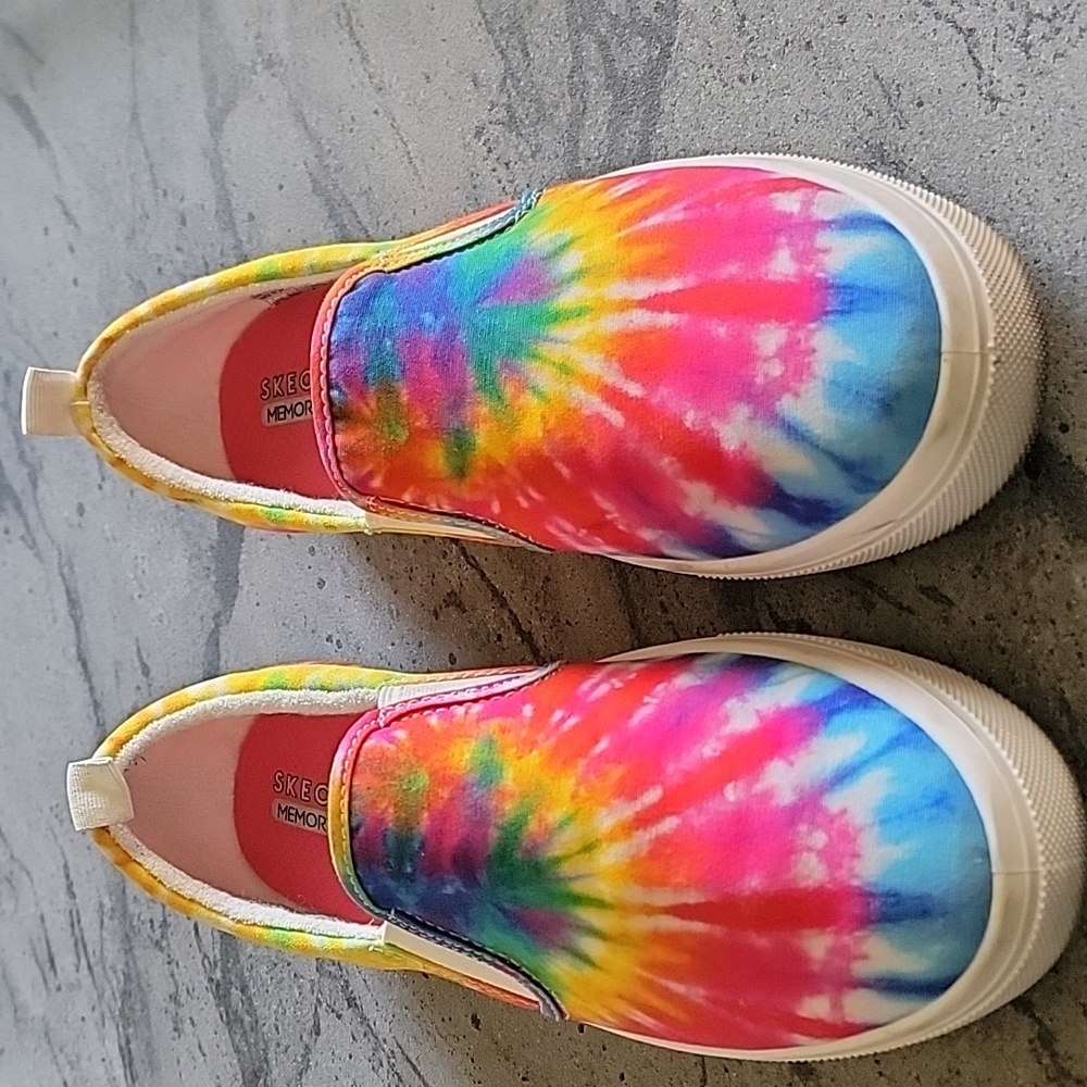 SKECHERS Street Poppy Hippie Hype Canvas Tie-Dye Size 8